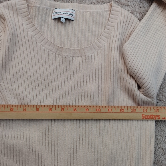 Women's Top Long Sleeve By Caryn Vallone Size Large Form Fitting Casual Wear - Picture 13 of 14